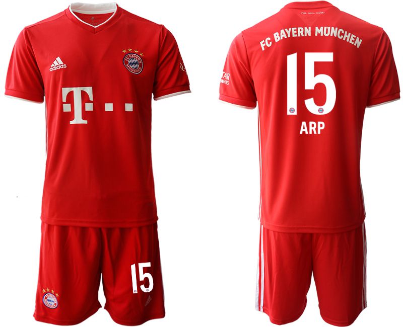 Men 2020-2021 club Bayern Munich home #15 red Soccer Jerseys